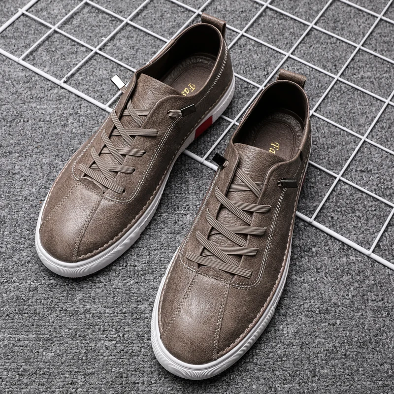 

Young Casual Designer Pu Leather Casual Men Shoes Black Brown Flats Shoes Footwear S14780-S14785 Dn