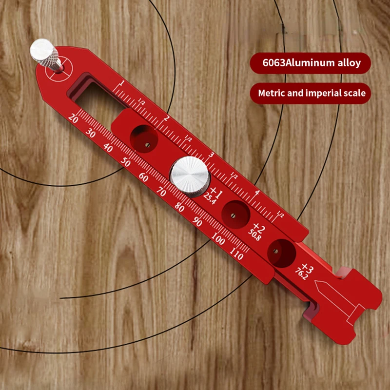 

Drawing Compass Adjustable Measurement Tool Aluminum Alloy Scribe Gauges Industrial Circular Drawing Tool In Stock