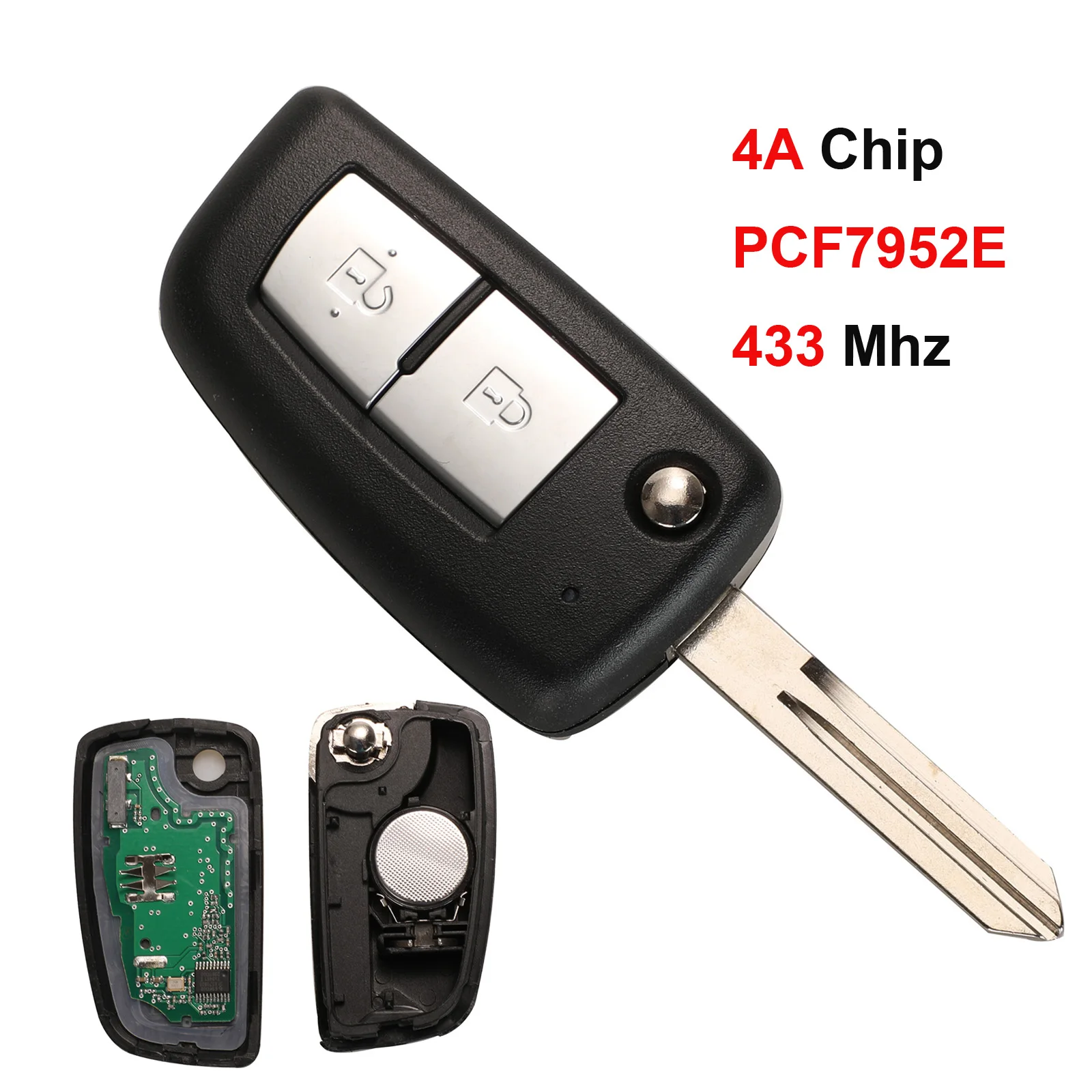 

Откидной дистанционный ключ Jingyuqin CWTWB1G767 433 МГц 4A PCF7952E для Nissan Qashqai J11 Pulsar C13 Juke F15 X-Trail T32 Sylphy Rogue
