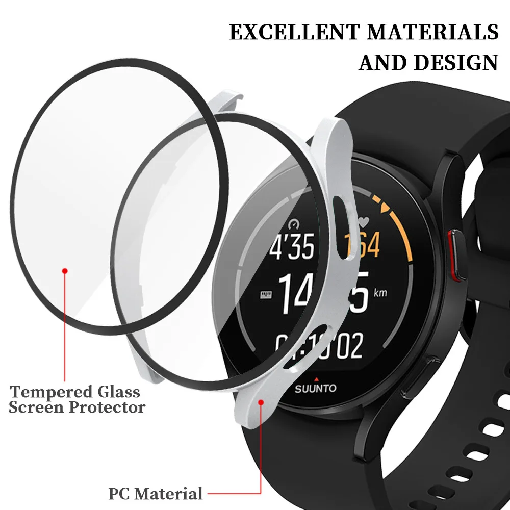 Suitable for Samsung Galaxy Watch 4  40MM 44MM Housing+Tempered Glass Film Protective Sleeve