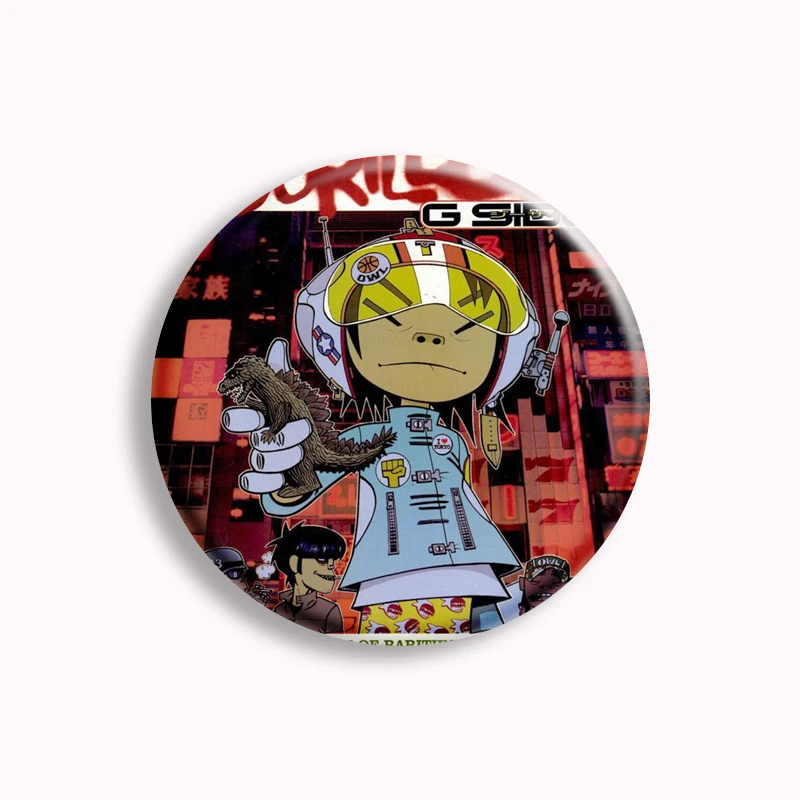 Фото Gorillaz Rock Band аниме мягкая кнопка булавка креативная лодка музыка мультфильм эстетическая брошь значок сумка аксессуары Декор фанаты собирать №5