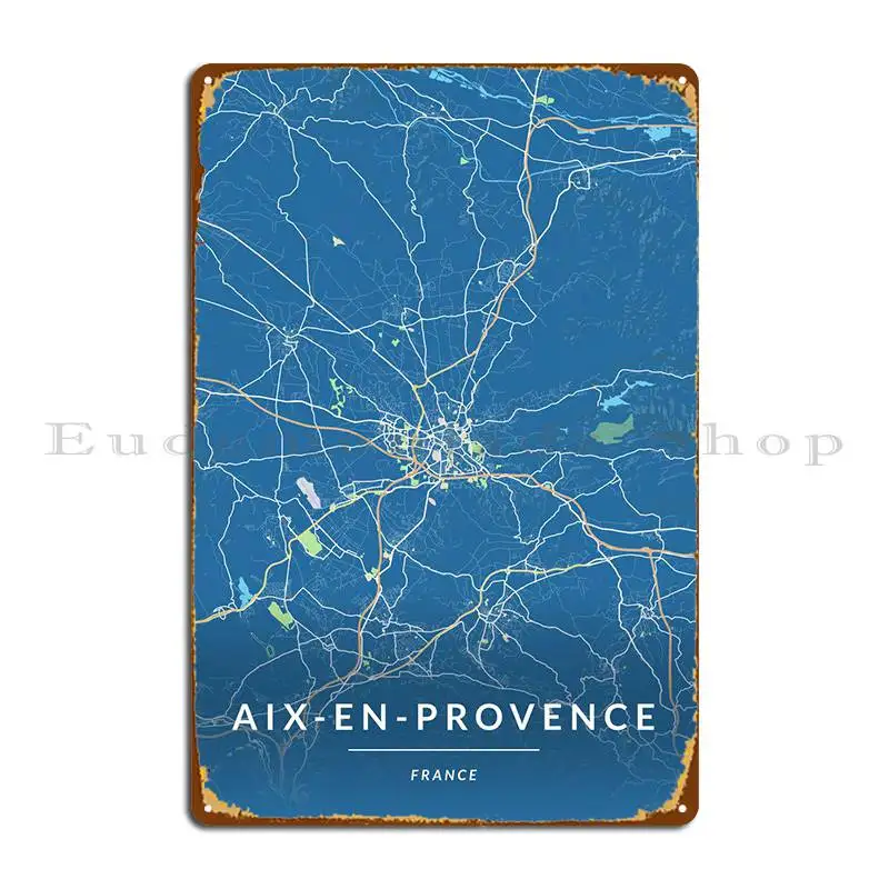 Французский металлический знак Aix En Прованс, дизайнерский Забавный клубный бар, пещера, жестяной знак, постер