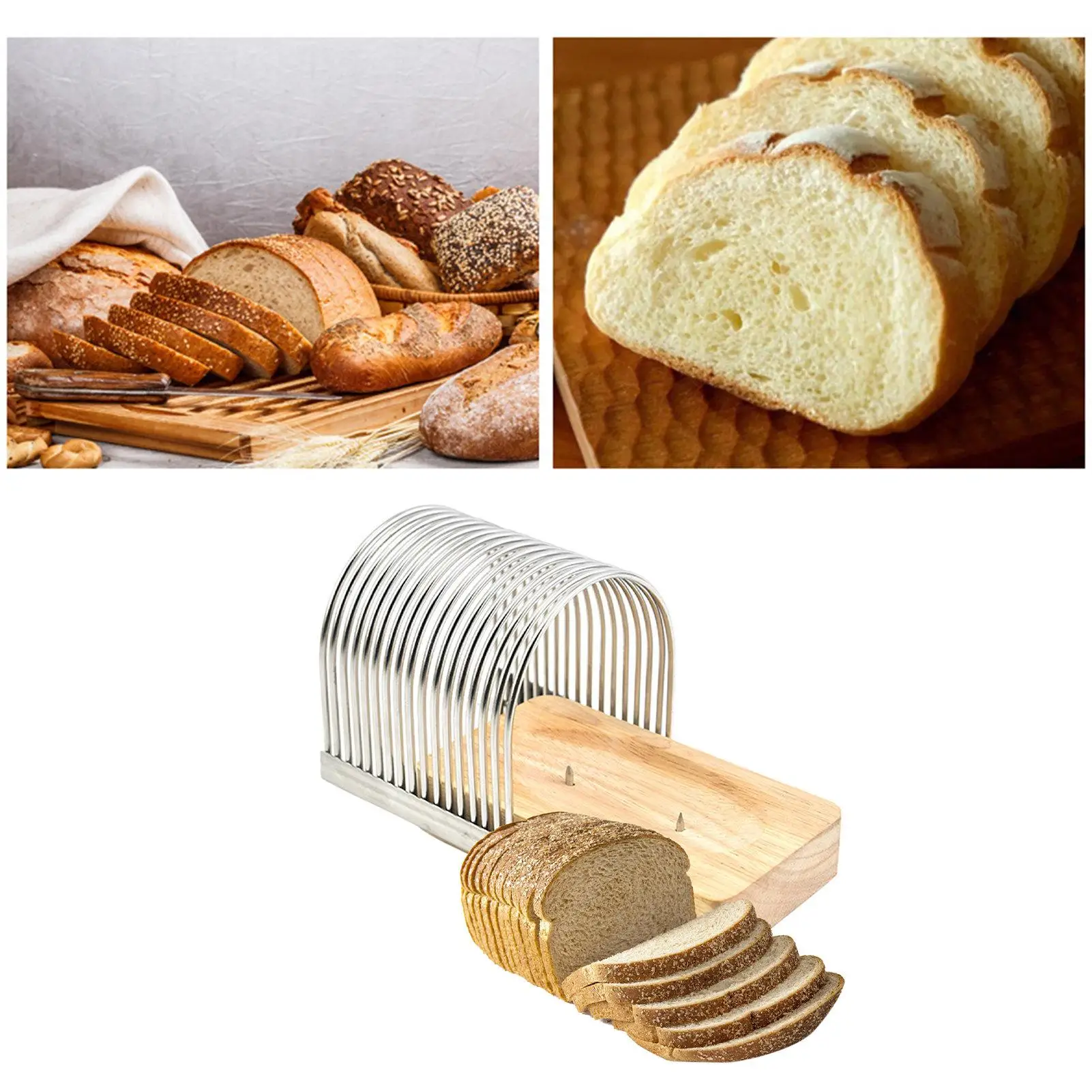 

Bread Slicer | Detachable Toast Slicer Toast Cutting Guide For Homemade Bread | Stainless Steel Manual Bread Loaf Slicer