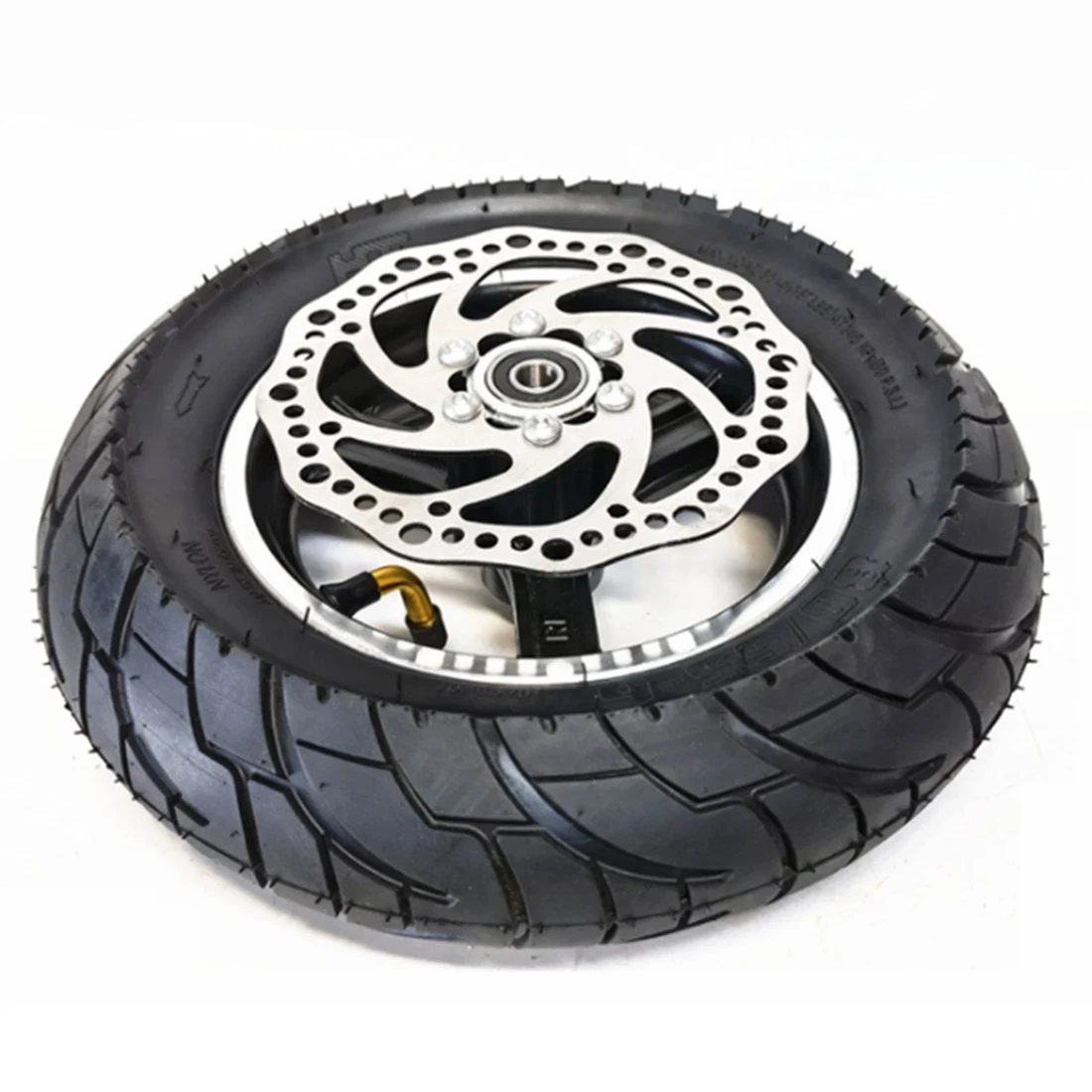 

10 Inches Scooter Tire Tubeless Tire Full Wheel with Hub Universal for 10X3.0 255X80 Scooter Tires,Road Tire