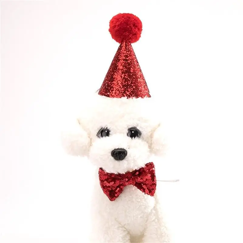

Cat Dog Bow Tie Bow Birthday Party Hat Pet Memorial Christmas Costume Bulldog Cute Pet Costume Photo Props Supplies Decorations