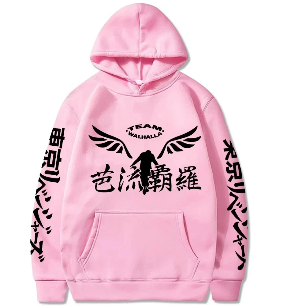 Anime Gambar Valhalla Logo Printed Pullover Unisex Fashion Cosplay Sportswear Casual Streetwear New Tokyo Revengers Hoodie
