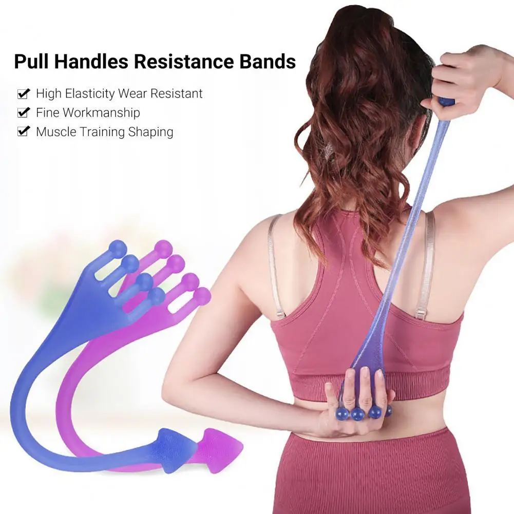 

Pull Handles Resistance Bands High Elasticity Wear Resistant Fine Workmanship Muscle Training Shaping Pull Rope for Exercise