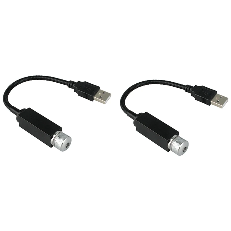 

2X USB Car Interior Atmosphere Starry Sky Lamp Ambient Star Light LED Projector