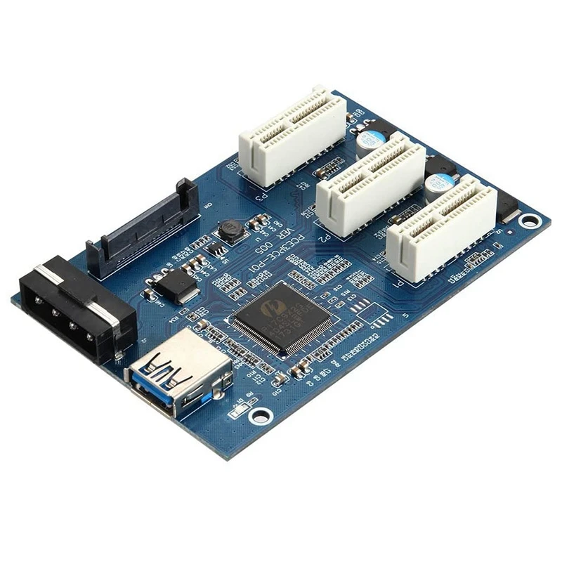 PCI-E Express 1X to 3 Port Switch Multiplier HUB Riser Card + USB Cable | Компьютеры и офис