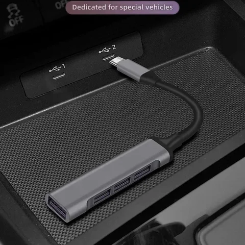 Автомобильный 4-портовый USB-концентратор, высокоскоростной мульти-сплиттер типа C, аксессуары для Geely Monjaro Xingyue L 2022 2023 2024