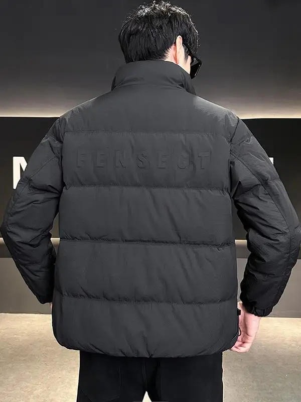 Men's Down jacket Winter 2024 New Fashion Brand Stand Collar Handsome Youth All-Match Cold-Proof White Duck Down Winter cloth...