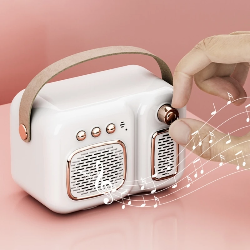 

Vintage Speaker Mini Retro Decor- Wireless Speaker Subwoofer Speaker Support TF Card AUX Input Desktop Decoration