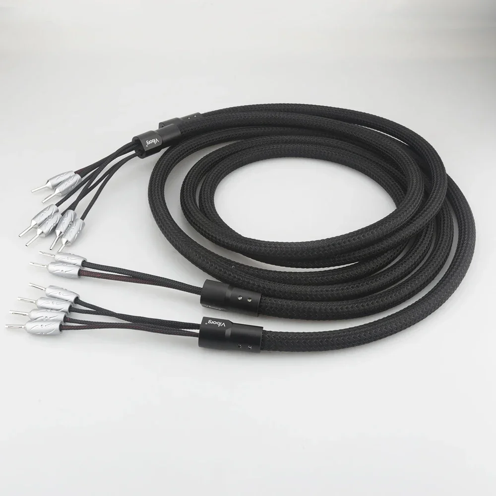 Высококачественный акустический кабель Viborg VS901 с вибризкой типа банан из чистой