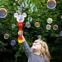 disney anime mickey bubble machine electric bubble stick toys mickey outdoor summer boys girls party children toys birthday gift