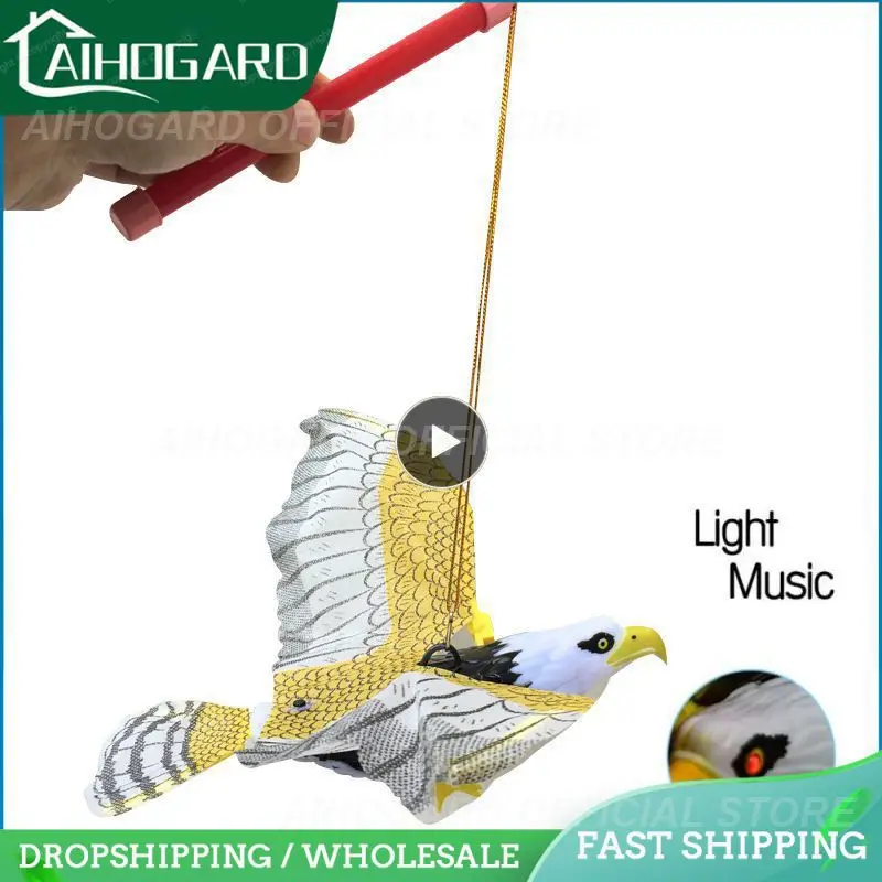 

Luminous Bird With Music Repellent Hanging Eagle Flying Bird Scarer Garden Decoration Portable Flying Bird Garden Decoration