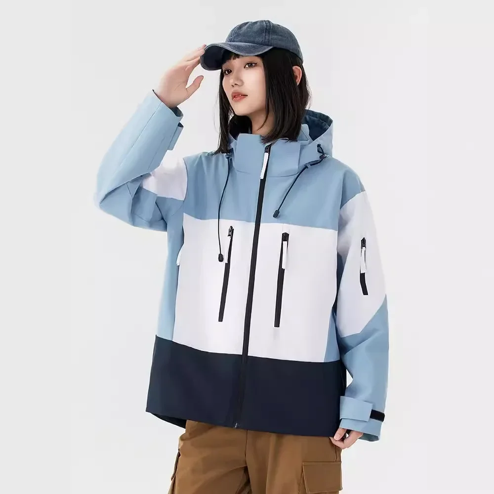 Three-in-One Down Jacket Men's Women's Windproof Waterproof Autumn/Winter Outdoor Mountain Climbing Suit Hooded