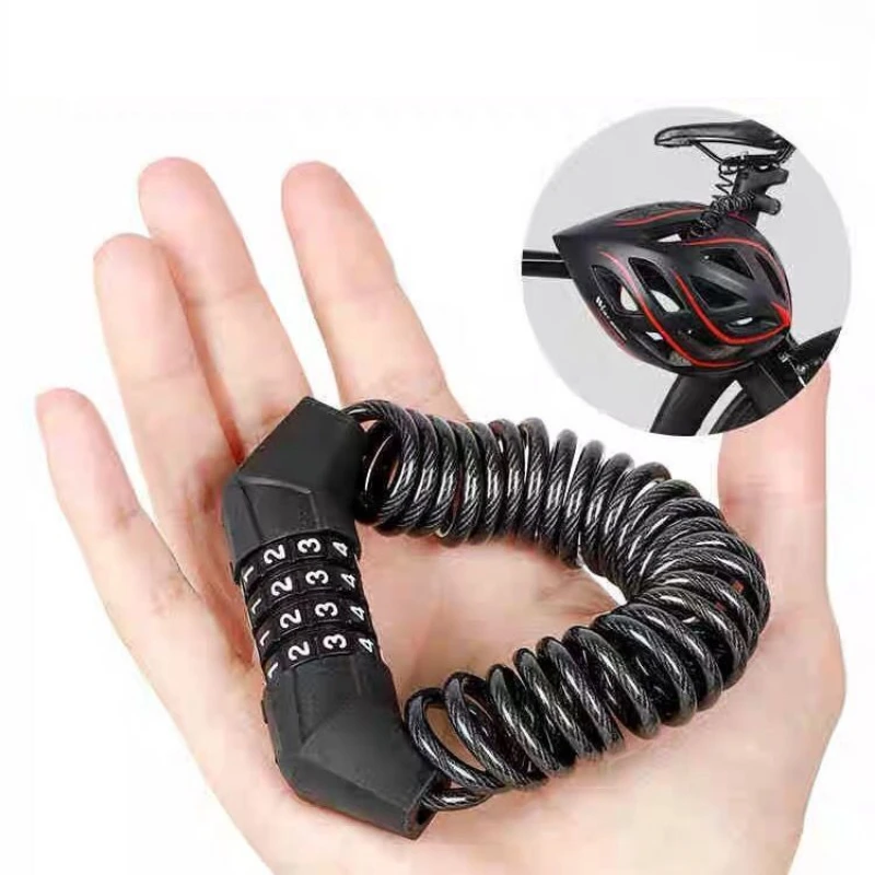 

Universal Motorcycle Helmet Password Lock Telescopic Wire Rope Steel Cable Code Lock Suitcase Car Sled Helmet Password Lock
