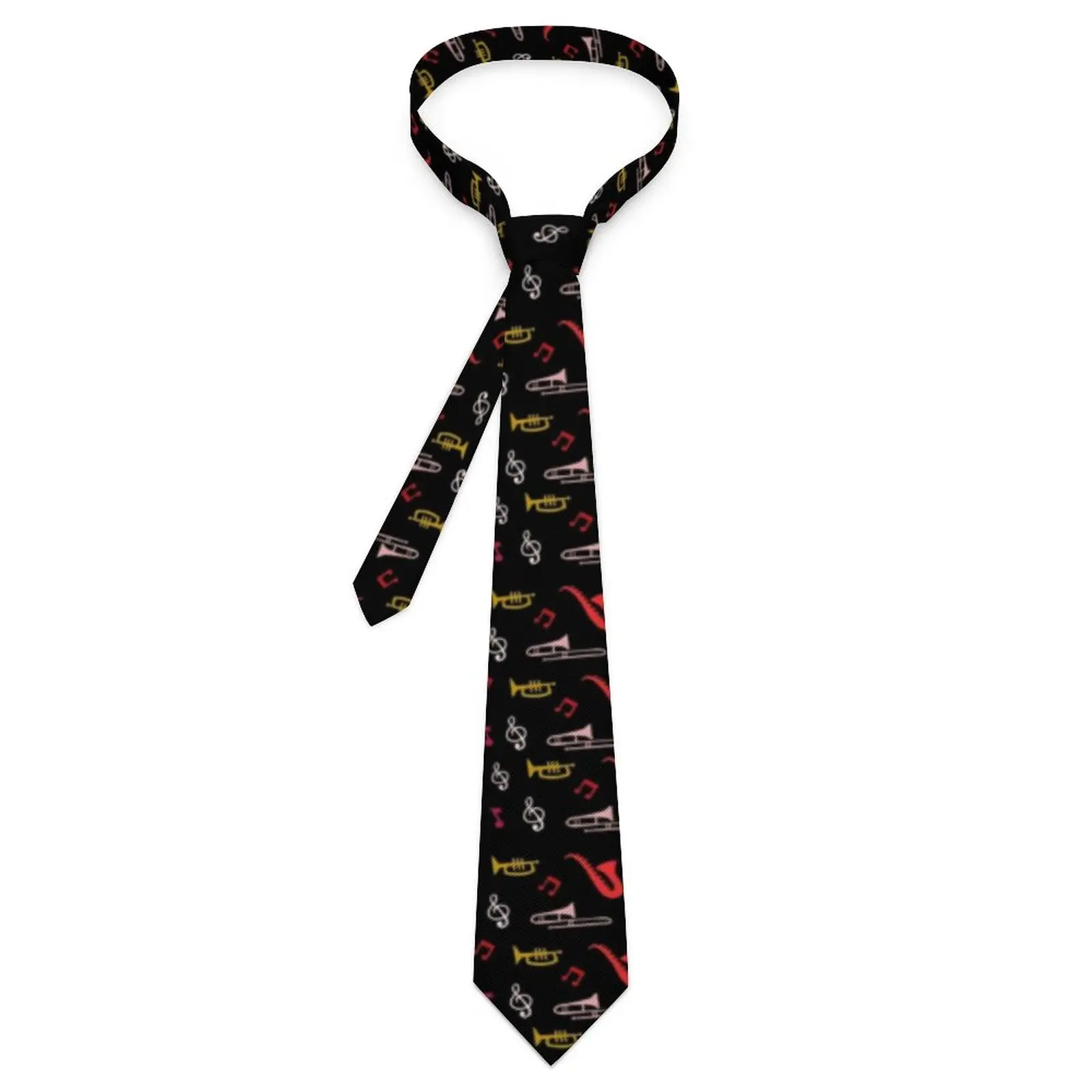 

Мужской галстук для джазовых фестивалей, галстуки для шеи, Винтажный Классический Повседневный галстук с музыкальным принтом, дизайнерский Свадебный галстук