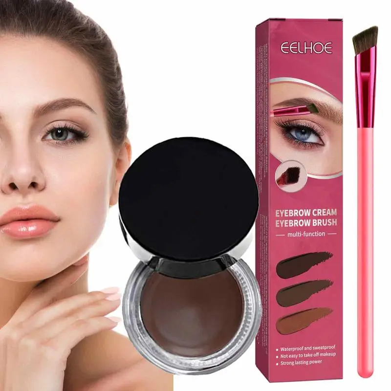 

Wild Brow Eyebrow Brush Smooth Lines Brow Brush And Pomade Kit Professional Makeup Angled Eyebrow Brush Multi-function Eyebrow