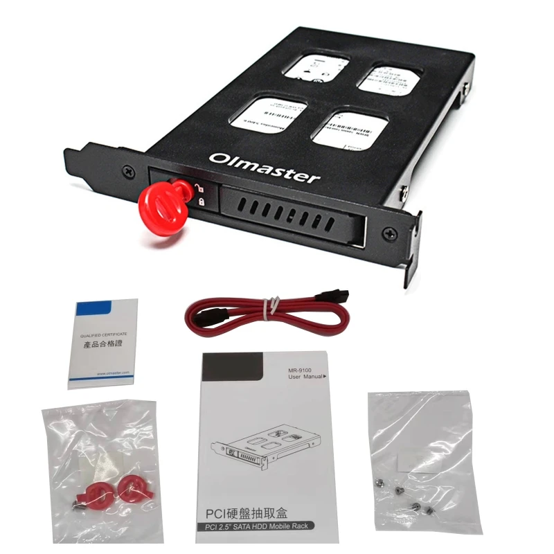 

PCI чехол Olmaster MR-9100 HDD, жесткий диск, адаптер для жесткого диска, Стандартный кронштейн 2,5 дюйма PCI чехол SATA HDD/SSD