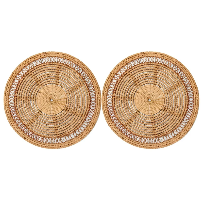 

HOT-2X домашняя плетеная настенная корзина, натуральный домашний декор бохо, декоративный ротанговый декор, Плетеный Настенный декор, плетеная настенная подвеска 11,8 дюйма