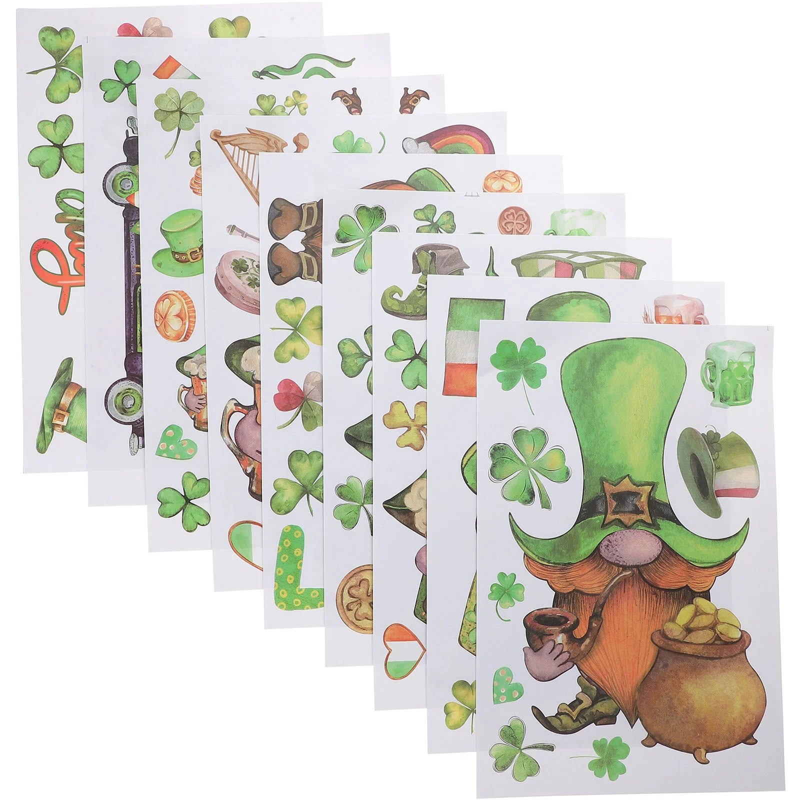 

Window Day Sticker St Patrick S Clings Shamrock Cling Wall Patricks Gnome Decals Saint Decoration Party Supplies Leprechaun