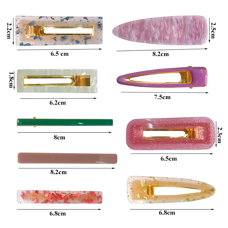 Женские заколки для волос из ацетата 3 шт