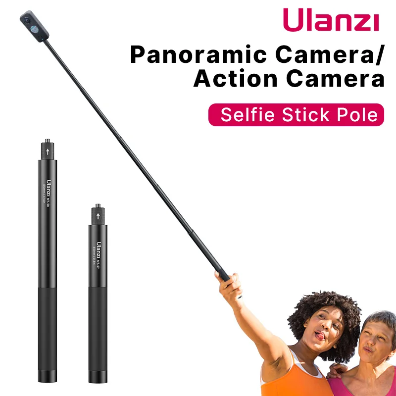 Ulanzi MT-57 MT-58 Insta360 80/120CM Extendable Invisible Selfie Stick Pole Universal Rod for For GoPro Insta360 ONE X3 X2 GO 2