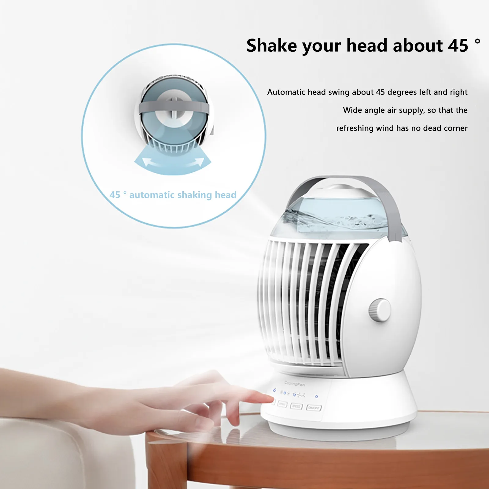 

Room to Room Fan Portable Air Conditioner 4000mAh Rechargeable Personal Air Cooler With 3 Box Fan 24x24 Quiet Most Powerful