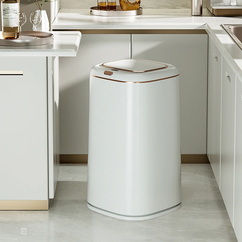 

Inteligent Automatic Trash Can Modern Sensor Kawaii Bucket With Trash Can In The Toilet Poubelle De Cuisine Kitchen Accessories