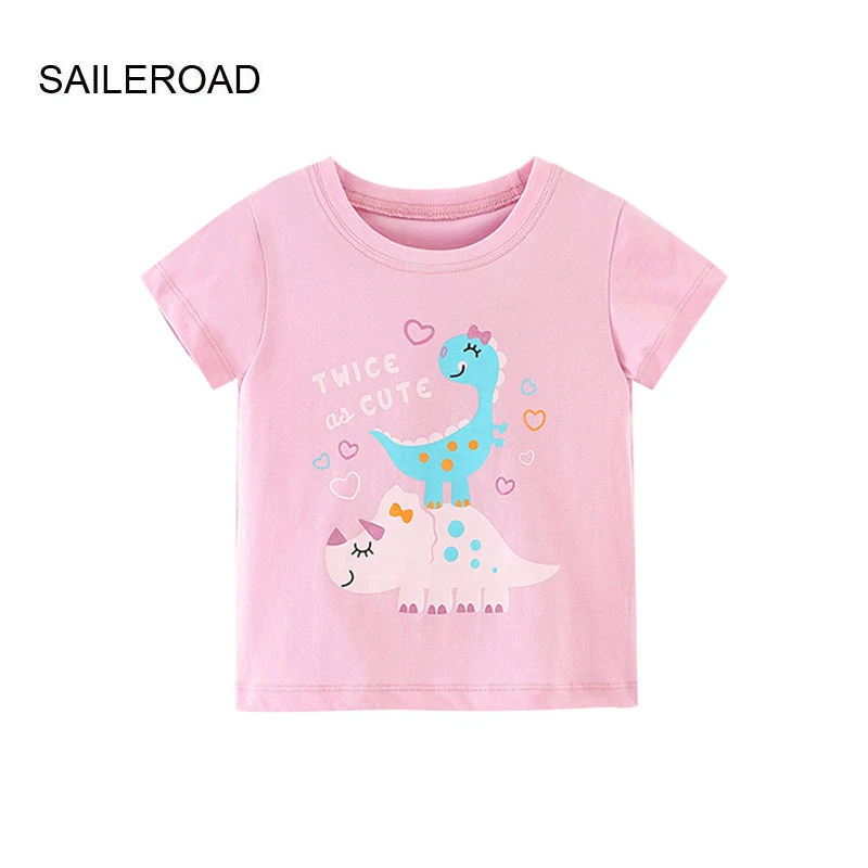 

Летняя хлопковая футболка с коротким рукавом, с рисунком животных