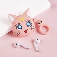 sailor moon cat anime wireless bluetooth headset mini male and female student dual headset sports running mobile phone universal