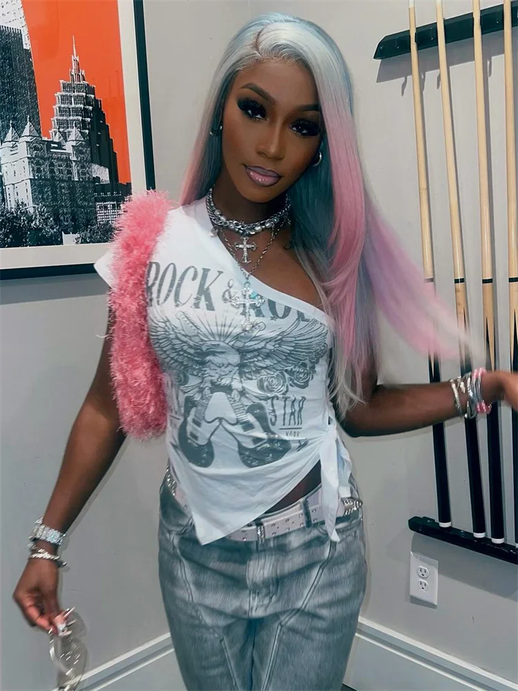 Simenual Chic футболки с короткими рукавами и диагональным воротником повседневные