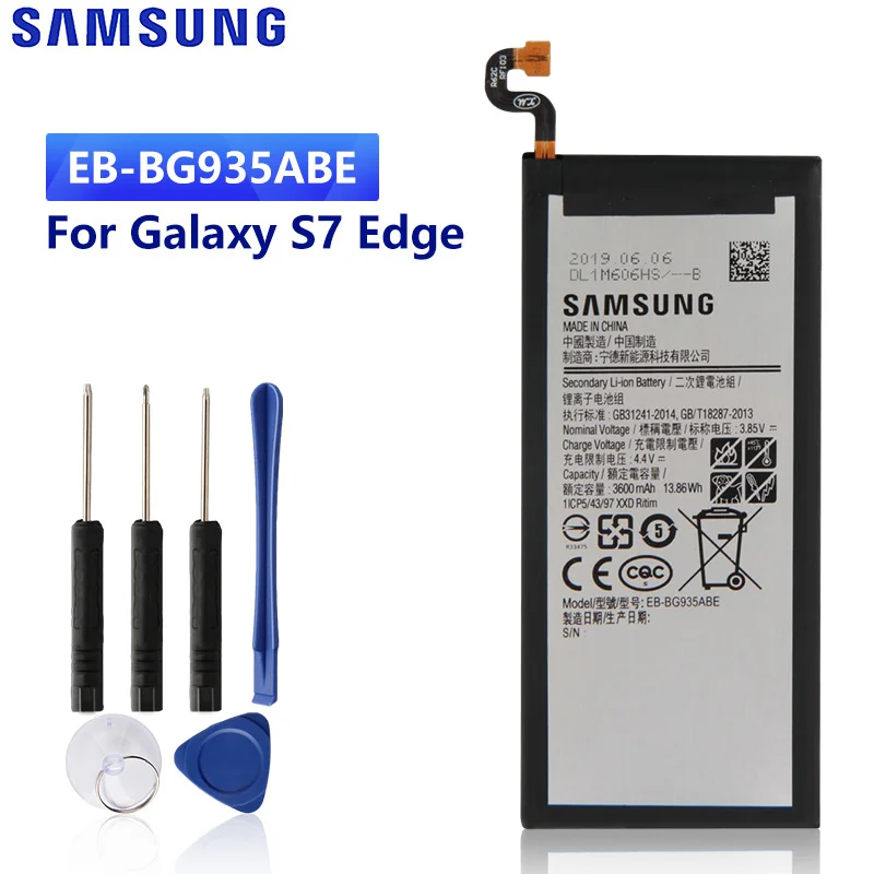 SAMSUNG оригинальный запасной аккумулятор EB-BG935ABE для Samsung GALAXY S7 Edge SM-G935F G9350 G935FD EB-BG935ABA батарея 3600 мАч
