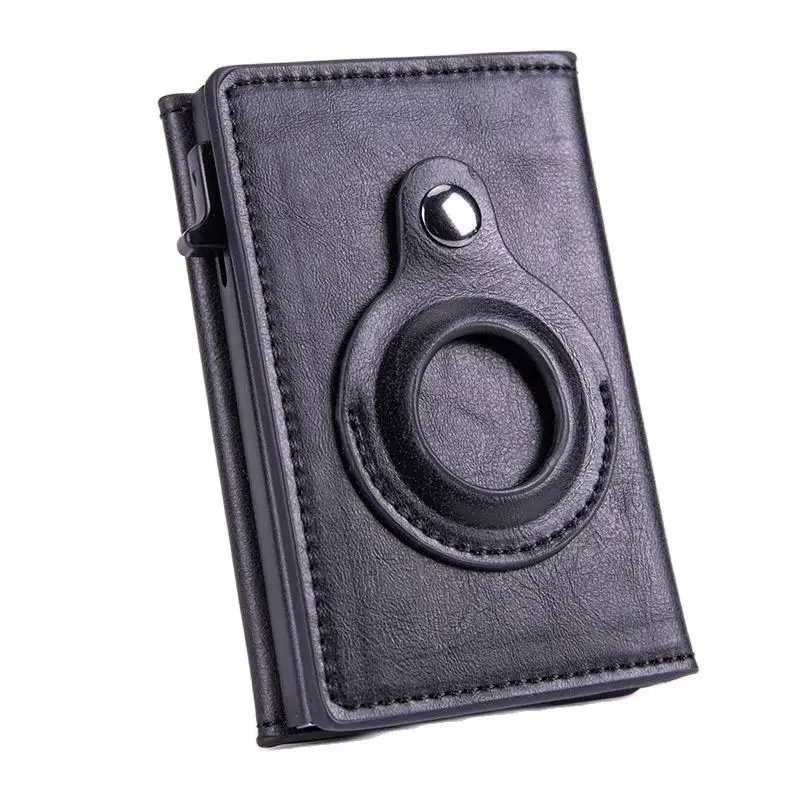 

Кошелек Apple Airtag мужской из углеродного волокна, модный тонкий бумажник с Rfid-защитой для удостоверения личности и кредитных карт, дизайнерский держатель для карт