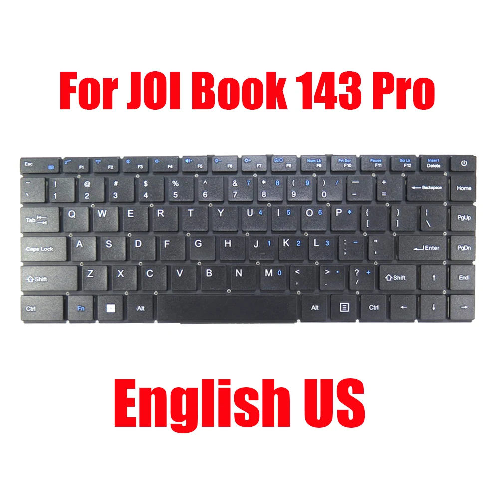 Сменная клавиатура для ноутбука JOI Book 143 Pro IL14N04W 202109 X1426 Английский США черный без