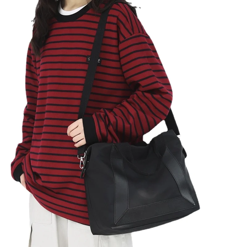 

214 Waterproof Nylon Cloth Briefcase Tide Brand Shoulder Crossbody Bag Female High-capacity Student Computer Casual Handbag