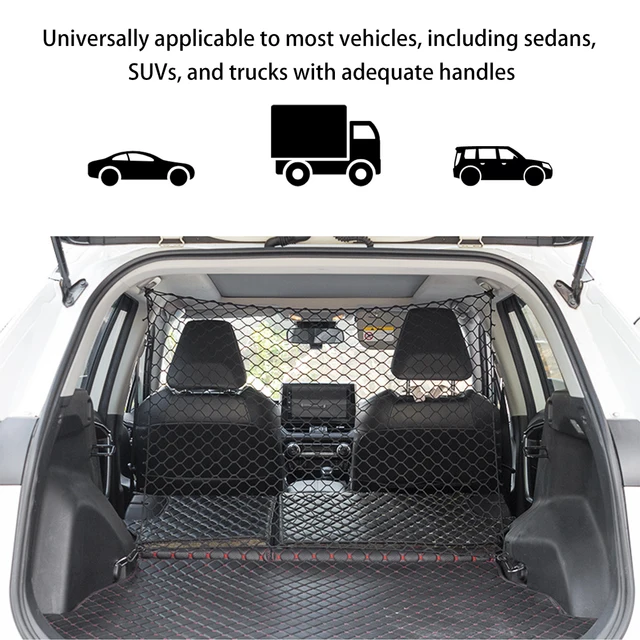 Car Dog Barrier Net Rear Seat Car Protection Net Reusable Foldable Car Dog Fence Universal Car Pet Isolation For Dog Supplies 4