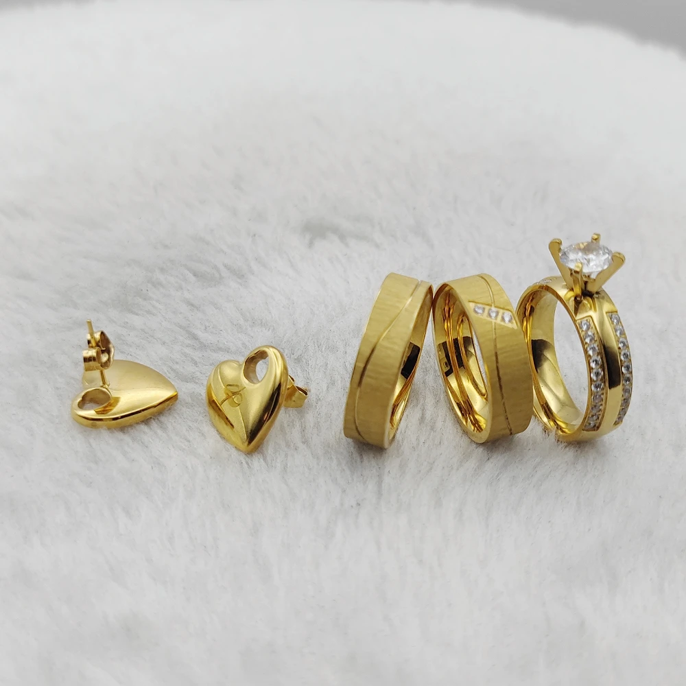 Золотые гальванические ювелирные изделия женские серьги кольца обручальные с