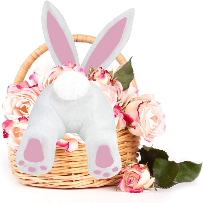 

Ягодицы в виде кролика для венков, Пасхальные декоративные ягодицы, пасхальные наружные Висячие приветственные знаки, поделки