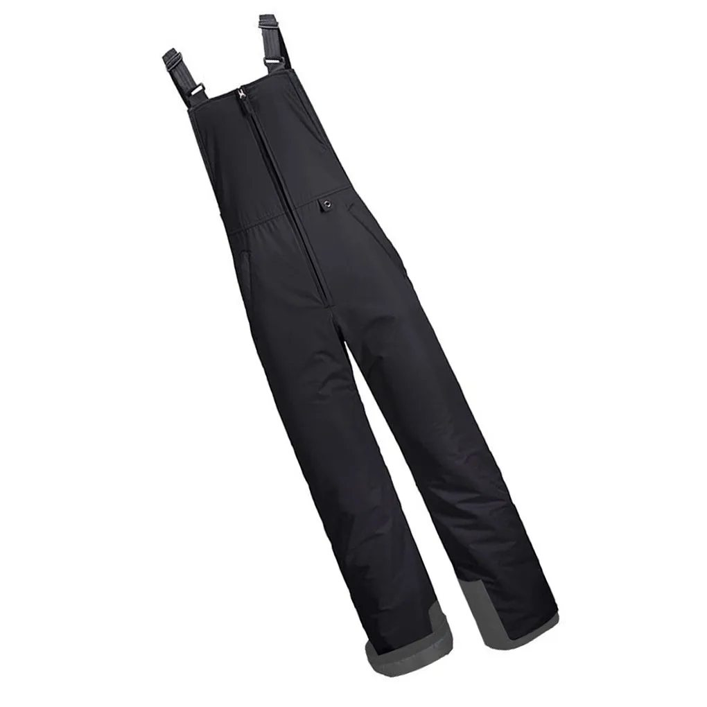 

Women Ski Pants Bib Professional Black Color Overalls Outdoor Sport Keeping-warm Snowboard Pant Skiing Trousers XL
