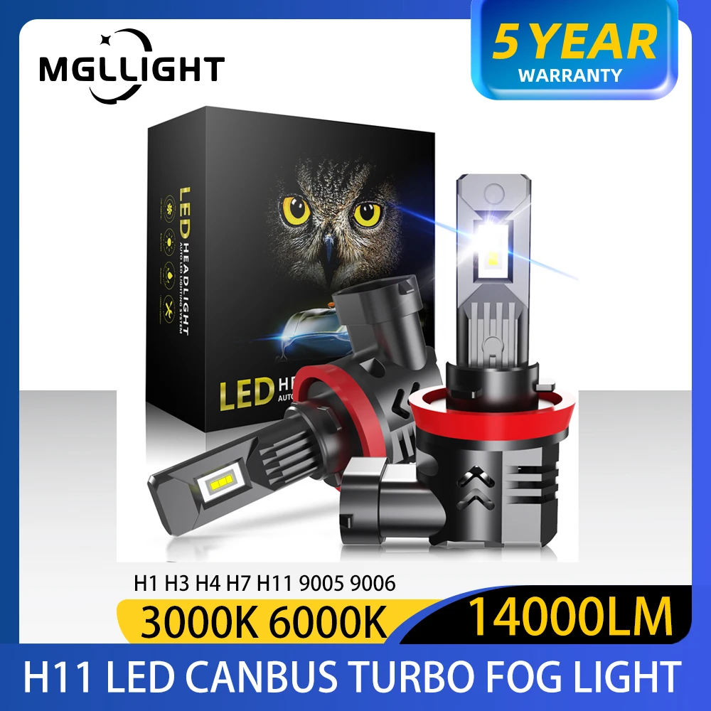 

MGLLIGHT H7 H4 Led Headlight 6000K 3000K H1 H3 H11 Led Bulb Fog Light 9005 HB3 9006 HB4 Auto Lamp 14000LM Led Lights For Car