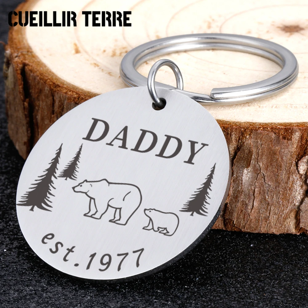 

Daddy Fathers Day Keyrings Fathers' Day Dad Papa Birthday Gift TO PAPA Keyring Men Father Party Original Gift for Men Car