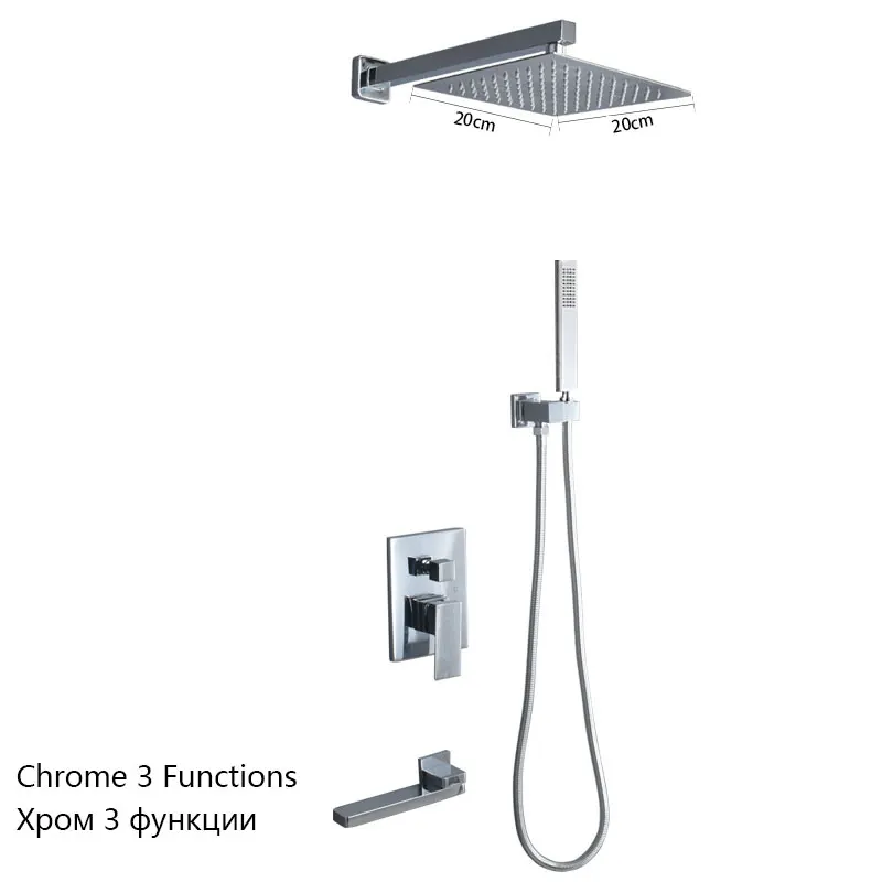 

Скрытый матовый золотой душевой набор WJNMONE