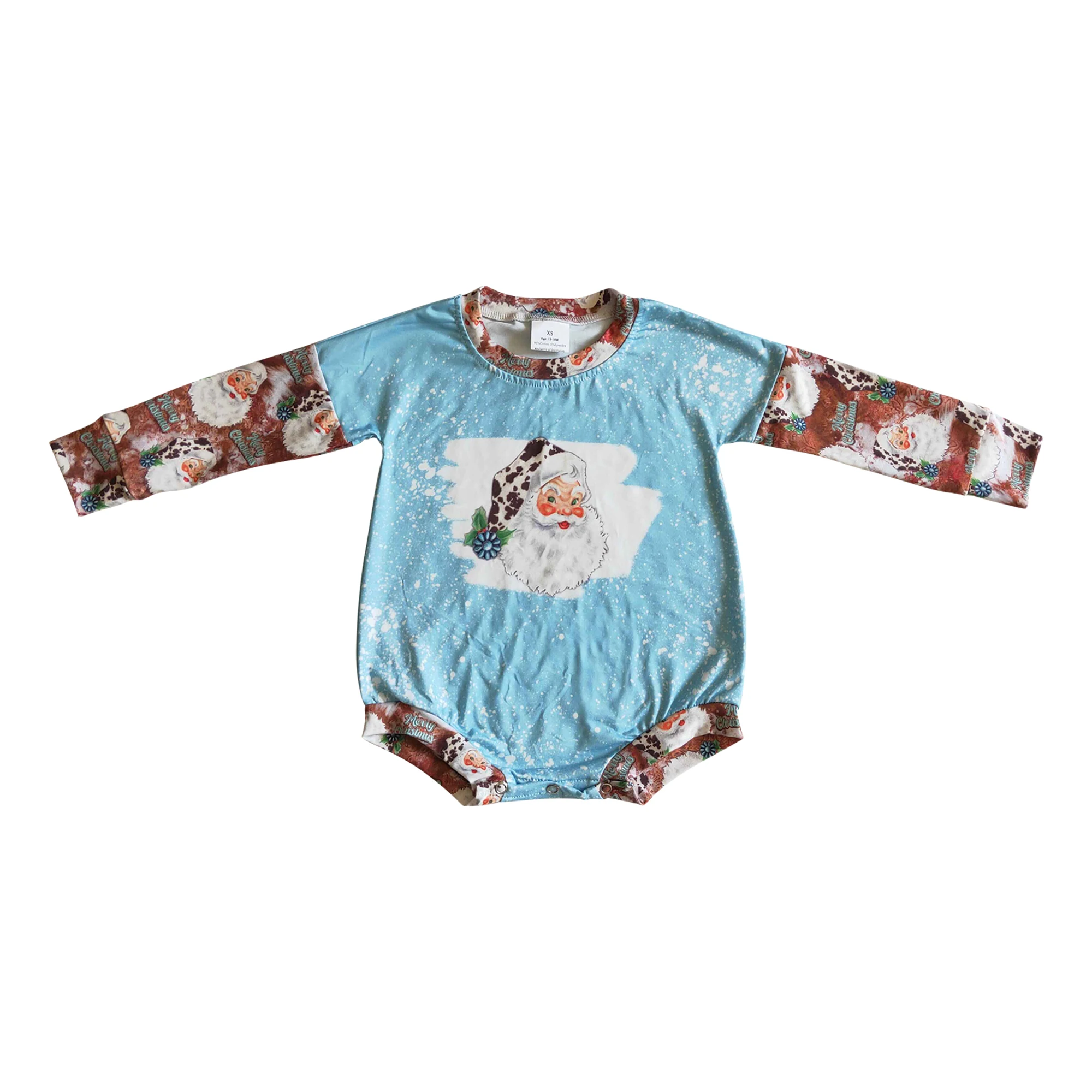 

hot sale infant toddle girls long sleeve Santa Claus romper kids Christmas jumpsuit toddle girls Xmas romper baby clothes