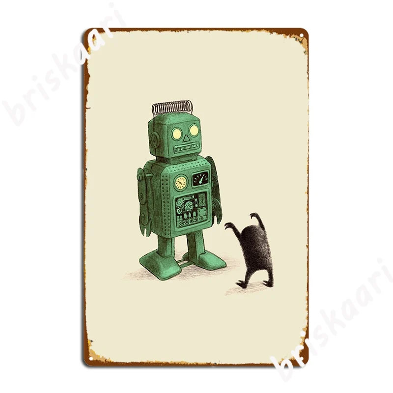 

Металлический фотоплакат с изображением робота и инопланетянина