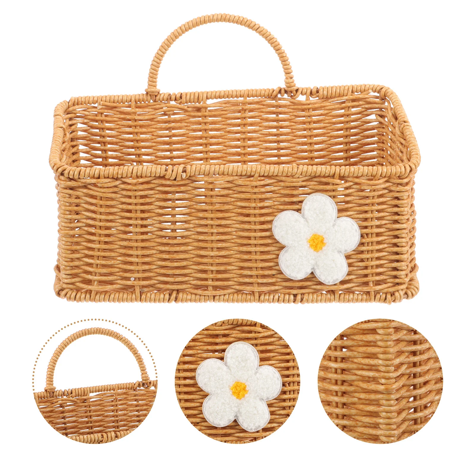 

Kitchen Woven Basket Woven Wall Imitation Rattan Basket Vegetable Basket for Kitchen