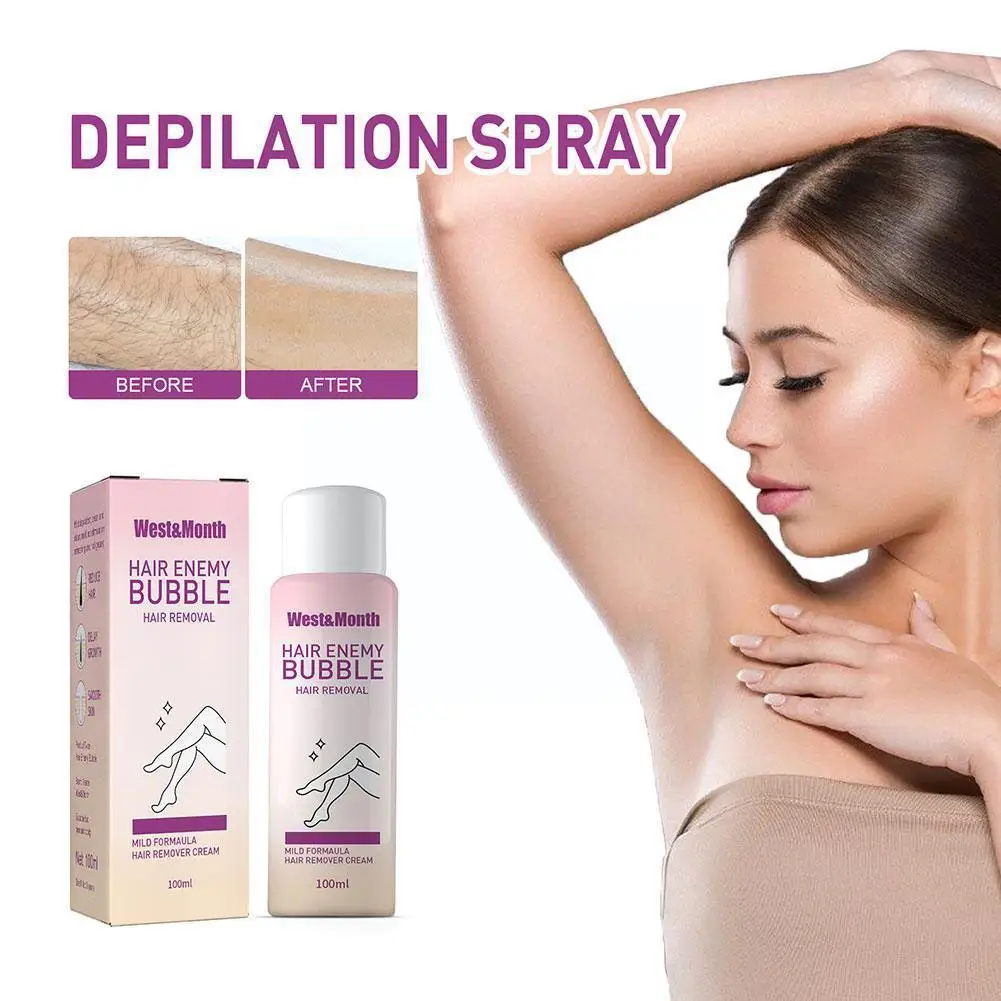 

100ml Hair Removal Spray Legsgentle Skin Nourishing Foam Legs Hair Mousse Removal Depilatory Bikini Cream Painless E6l9