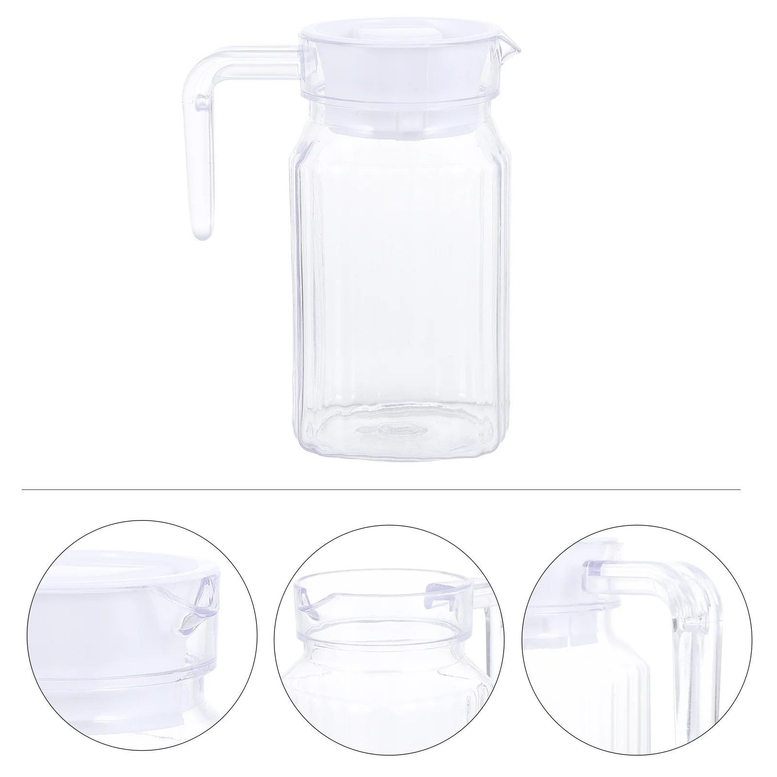 

Pitcher Water Plastic Tea Jug Kettle Jar Cold Lid Pitchers Beverage Hot Lemonade Iced Drinking Heat Resistant Container Drink
