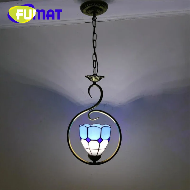 Витражная люстра FUMAT в стиле Тиффани садовая лампа средиземноморском для